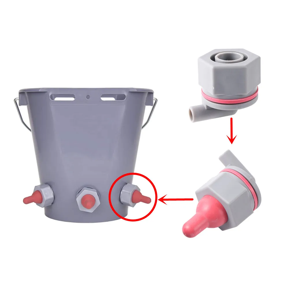 Chupete de cordero con Base fija, Cubo de leche, Base fija, Animal, plástico, oveja, alimentador de cordero, tetinas, 1 unidad - imagen 5