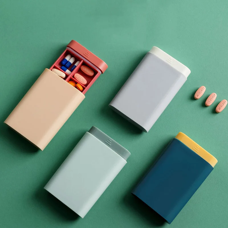 Mini pastillero portátil para el hogar, caja pequeña de almacenamiento sellada, artículo limpio - imagen 5