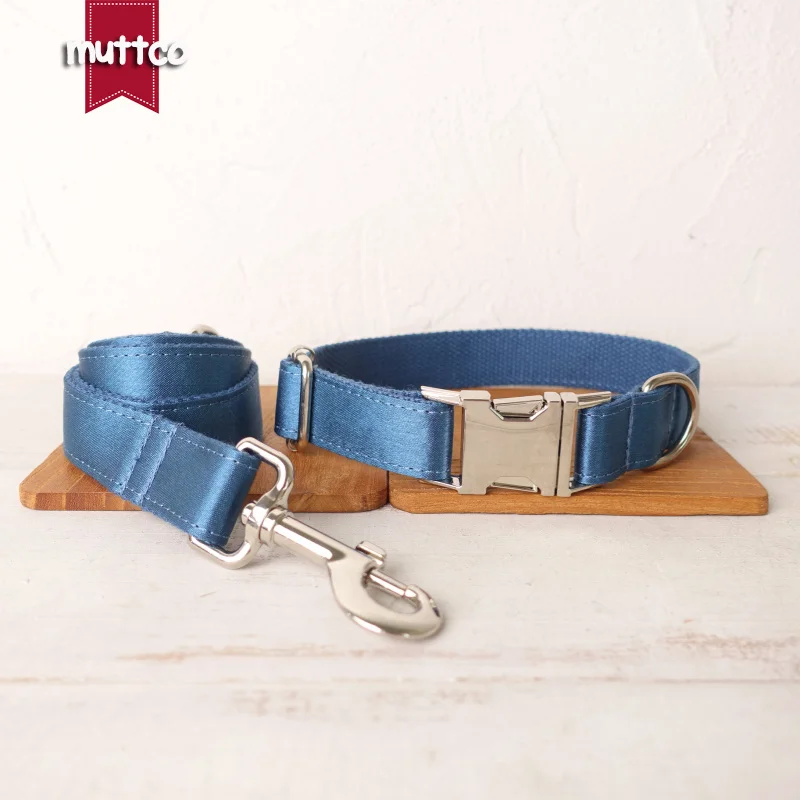 Collar de perro con hebilla de metal grabada MUTTCO, collar con etiqueta de identificación de perro del océano, placa de identificación de 5 tamaños, suministro antipérdida para mascotas UDC115 - imagen 5