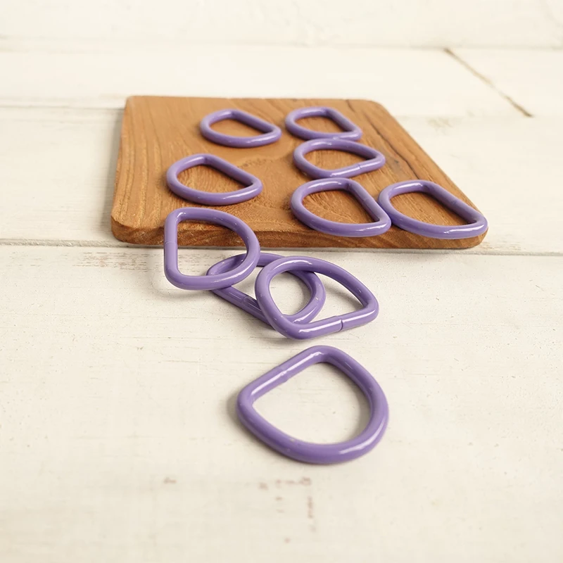 Anillo D colorido de Metal DIY para Collar de perro, conexión de 25mm, hebillas de metal de aleación, Clip de cierre de correas semianillo DIY, 1 ud. - imagen 3