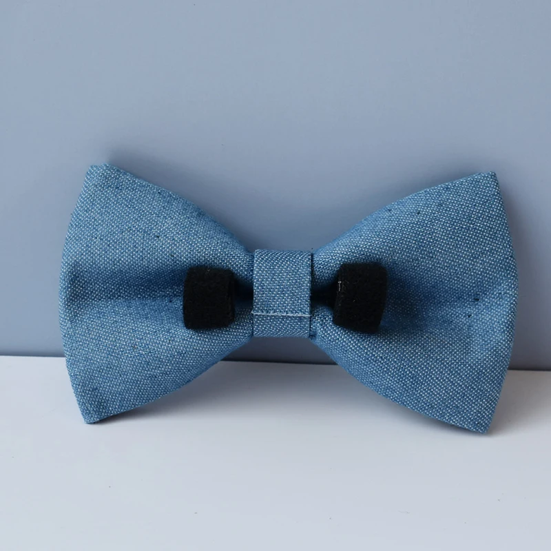 Collar de perro con lazo grabado gratis, correa de perro labrador bull bowknot, correas de correa, hebilla ajustable, accesorios de bulldog Francés, vaquero 01 - imagen 5