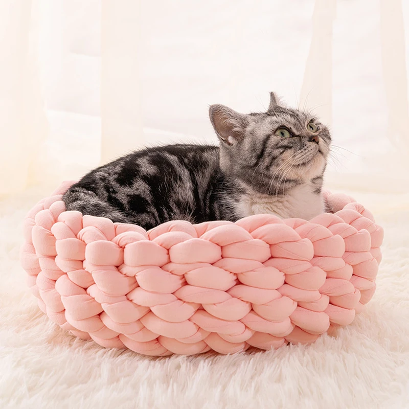 INS-Casa suave para perros y gatos, caseta para mascotas, cómoda, lavable, hecha a mano, accesorios para animales pequeños - imagen 4