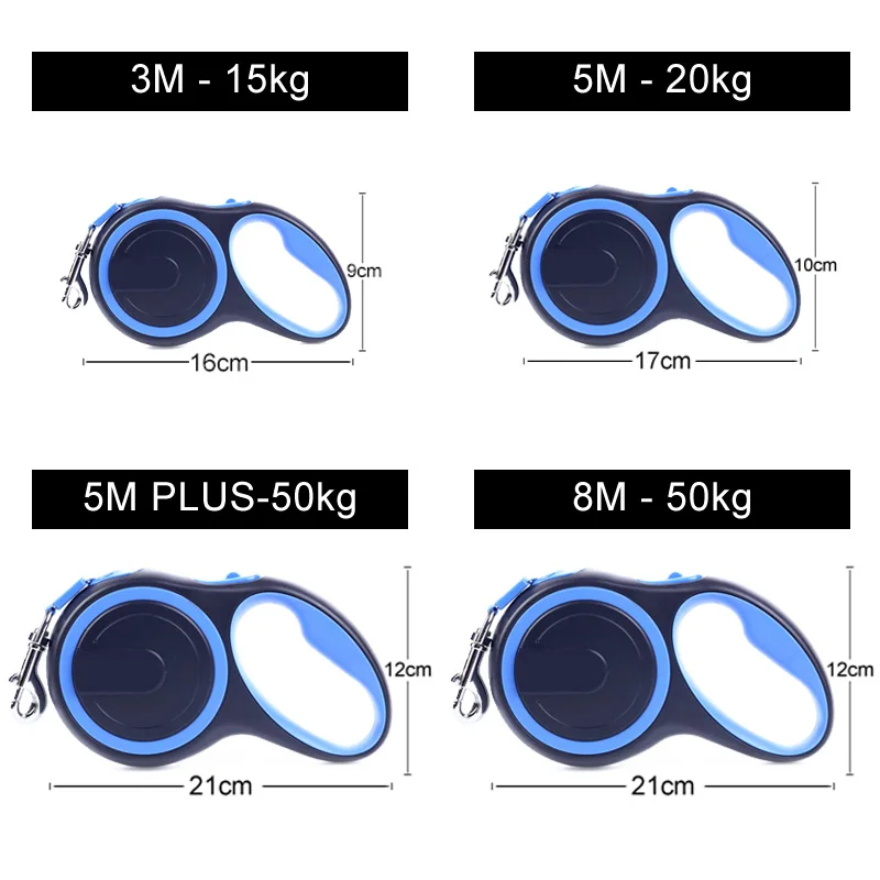 Correa retráctil para perros grandes mostrando el mecanismo de freno