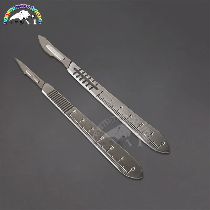 Mango de bisturí para mascotas, cuchillo de utilidad, cuchillo de tallado, instrumento veterinario - imagen 4