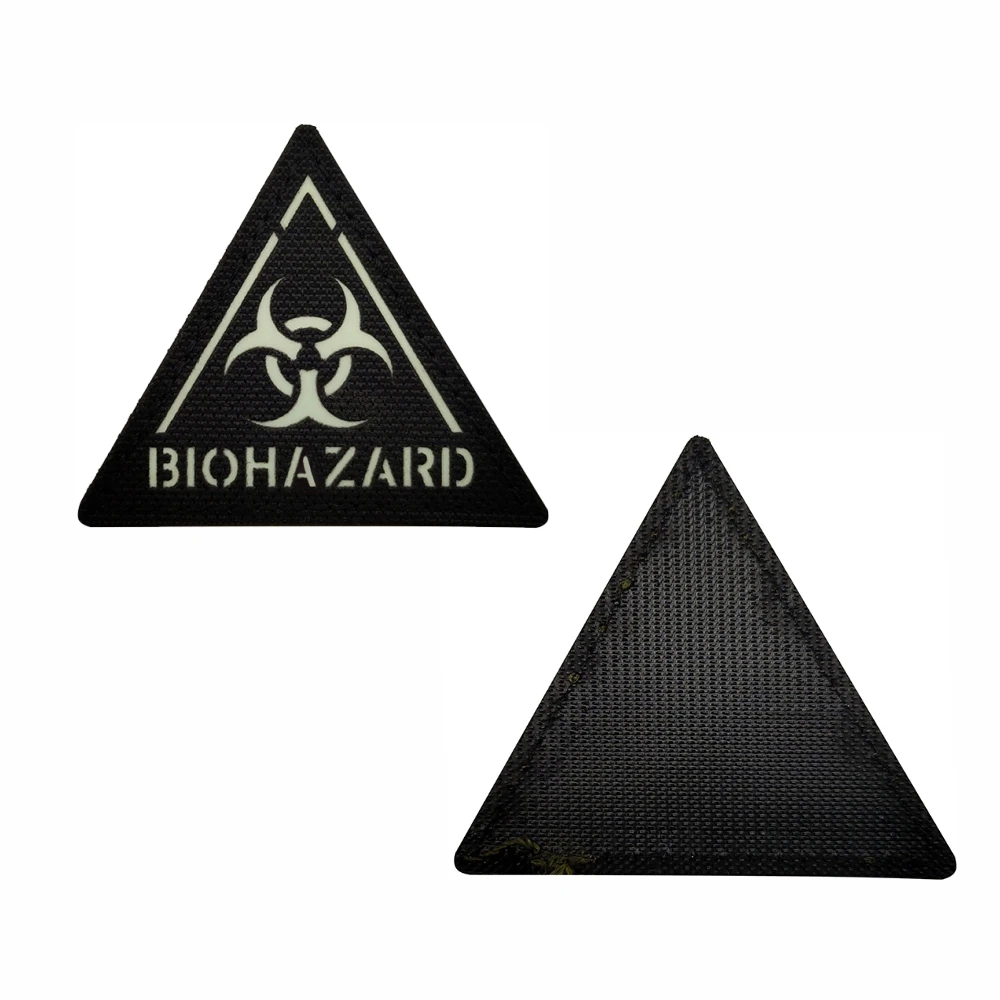 Parche de BIOHAZARD, brazalete militar, insignia, pegatina, aplique, adorno, máscara de Gas, parches tácticos que brillan en la oscuridad - imagen 5