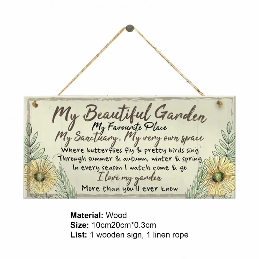 1 Juego de madera respetuoso del medio ambiente resistente al desgaste de madera colgante de pared signo de placa de la Casa de la pared, decoración para el hogar, accesorios, - imagen 5