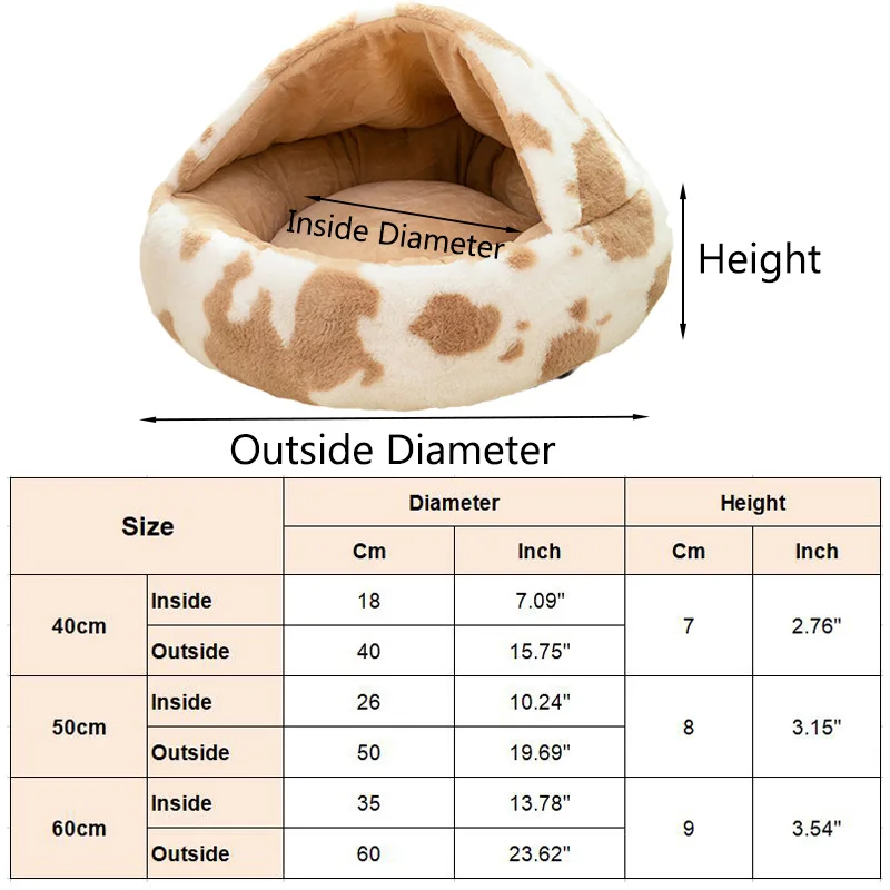 Camas cálidas de felpa larga y corta para mascotas, saco de dormir redondo para perros pequeños, gatos y gatitos, novedad de invierno, 2021 - imagen 2