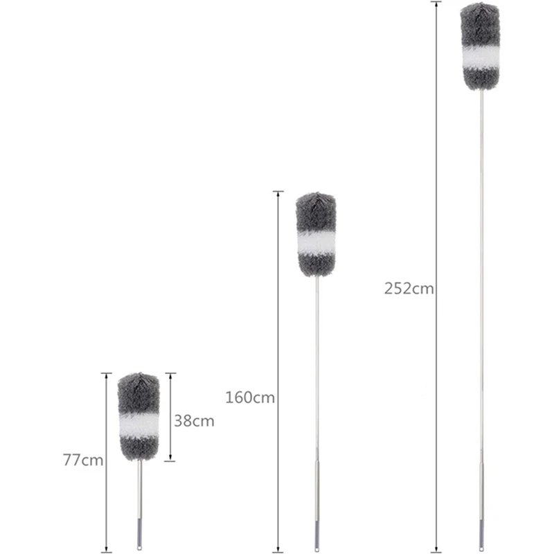 Pulverizadores de cepillo suave retráctil para limpieza del hogar, limpieza del hogar, mango telescópico, plumero extensible - imagen 5