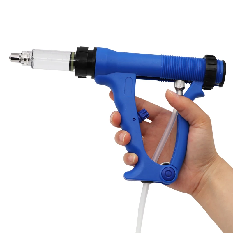 Pistola de alimentación de animales veterinaria, inyector de ganado de 10/20/30/50ml, pistolas de taladro para ganado, jeringa continua, infusión de inyección de vacunas