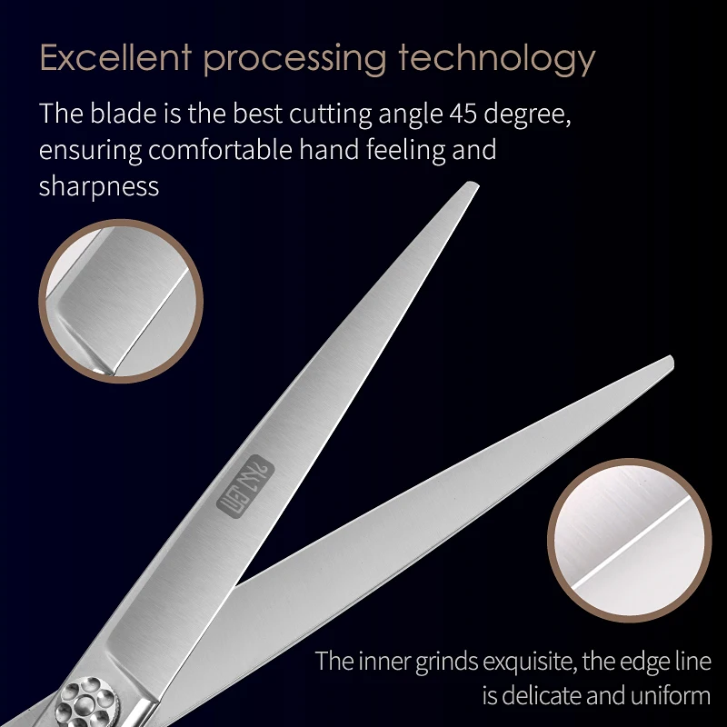 Fenice-tijeras de acero JP VG 10 para perros, 7/7 pulgadas, tornillo de rodamiento, tijeras de aseo, tesoura, tijeras - imagen 3