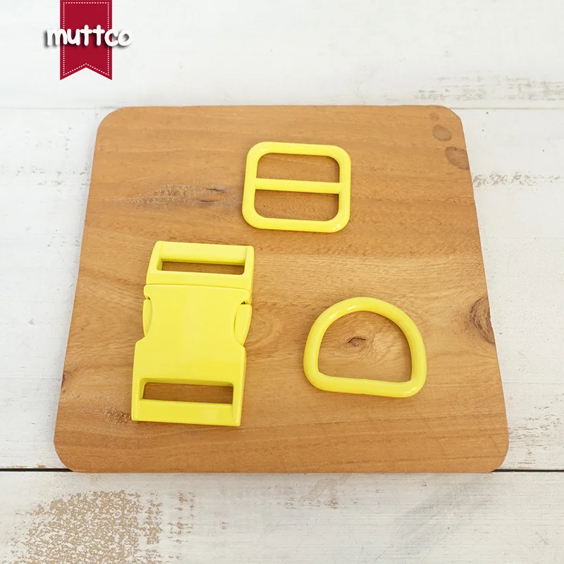 10 juegos por lote (hebilla de metal + hebilla de ajuste + anillo D) para correas de 20mm y 25mm, accesorio para Collar de perro y gato DIY, 7 colores - imagen 5