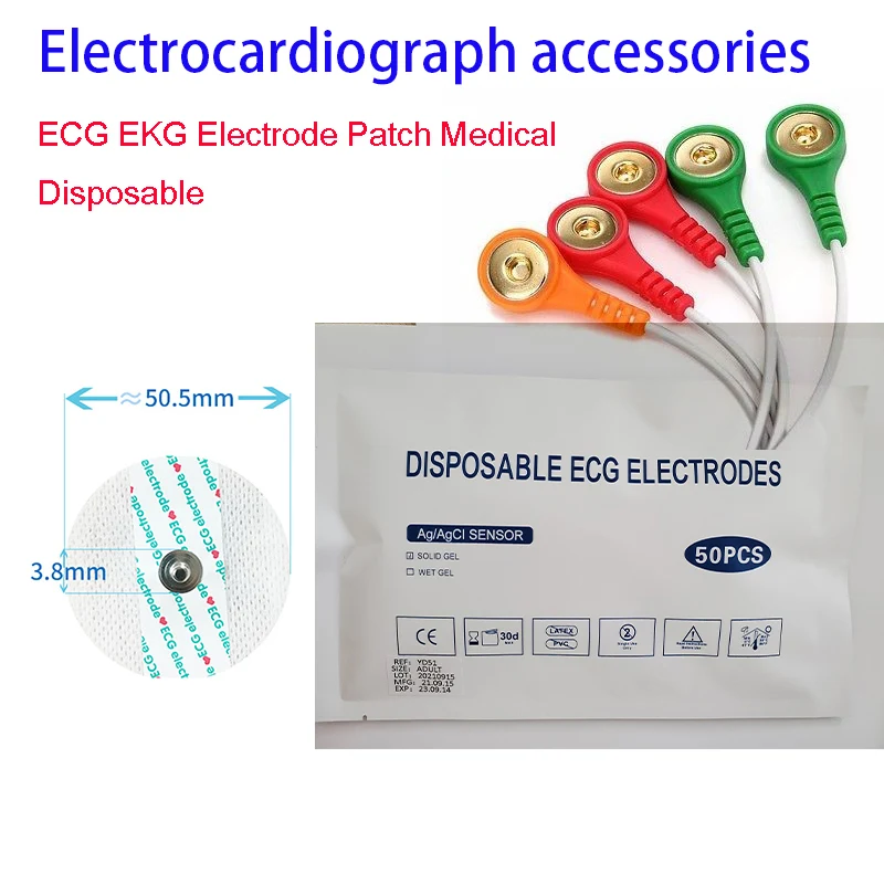 Electrodos de Cable ECG y ECG Holter, 3 cables/12 cables, se pueden usar en CONTEC TLC9803 / TLC5000 / TLC6000 - imagen 2