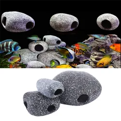 Cueva de roca cerámica decorativa para acuario – Accesorio peces