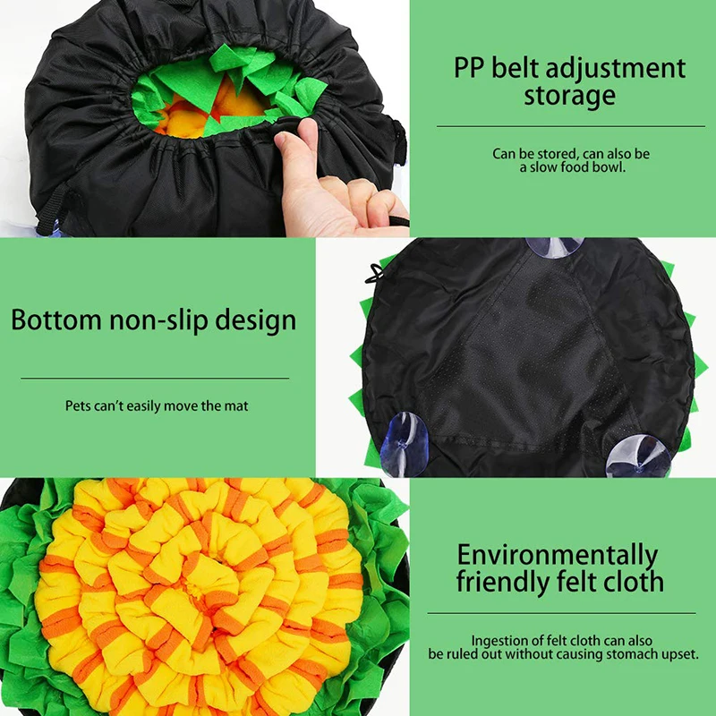 Benepaw-juguetes interactivos para perros, rompecabezas seguro, plegable, antideslizante, para ocultar comida, alfombrilla para olfatear con mascotas, almohadilla de entrenamiento - imagen 4