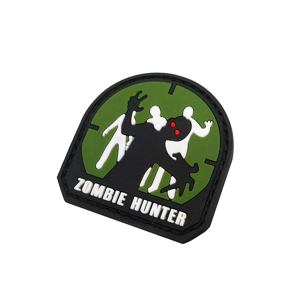 Zombie Hunter PVC Patch Emblem Sniper Badge, apliques de costura decorativos militares, parches tácticos de Adorno - imagen 5