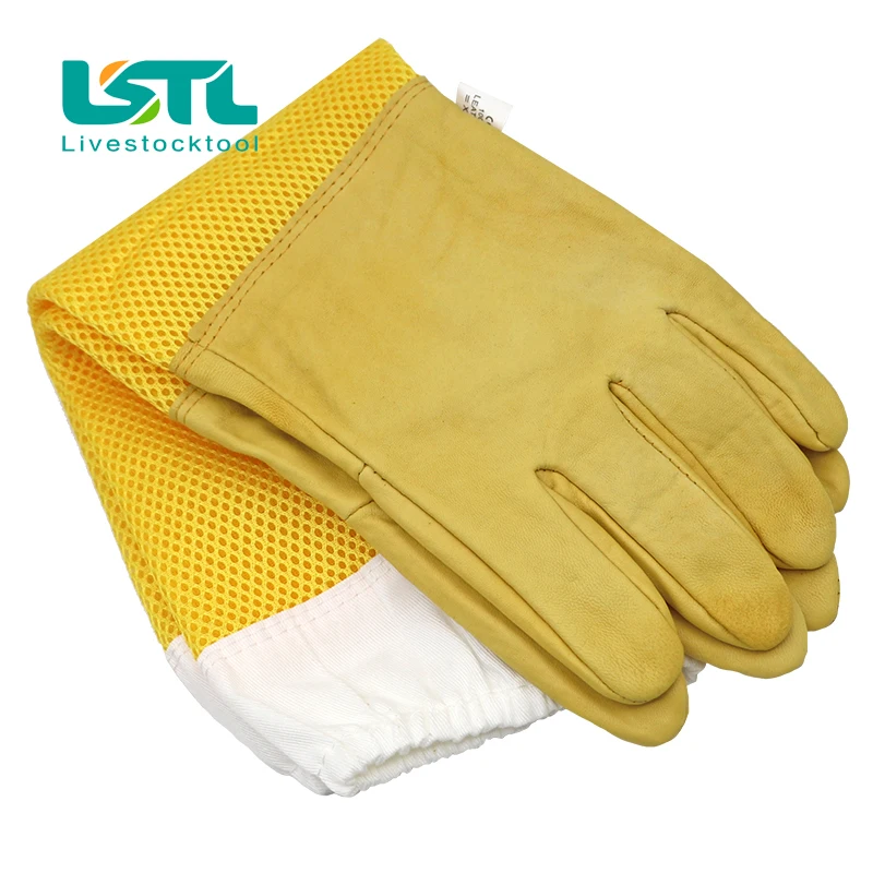 Guantes de piel de oveja para apicultura profesional, antipicaduras de abejas, herramientas de apicultura, 1 par - imagen 4