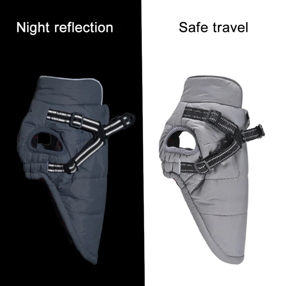 Ropa reflectante para perro, chaleco grueso para Bulldog Francés, Pug, Chihuahua, Yorkies, ropa de esquí para mascotas, abrigo para cachorros, chaqueta de invierno - imagen 3