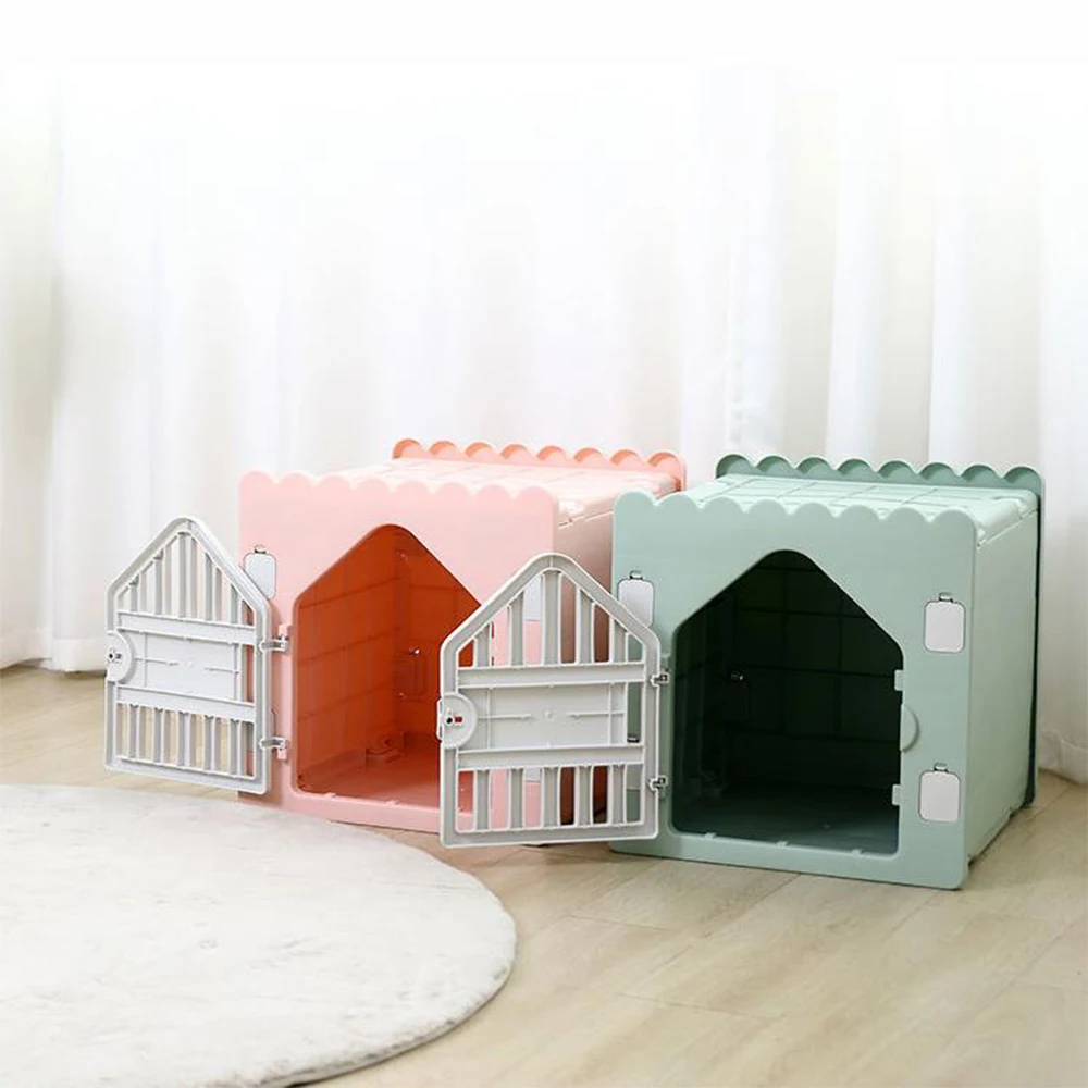 Casa impermeable para gatos al aire libre, tienda de plástico para mascotas para todas las estaciones, nido de perrera de fácil limpieza para gatos y perros pequeños, previene el húmedo - imagen 3