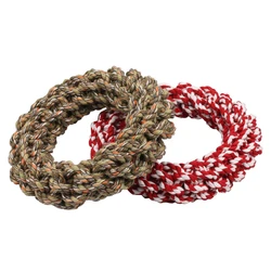 Anillo de cuerda para perros – Juguete masticar y dental para perros medianos