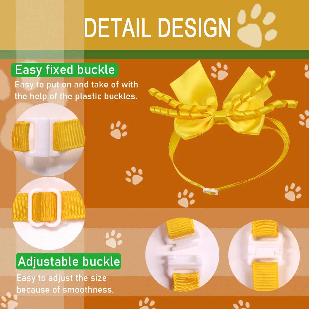 50 Uds. Pajaritas sólidas para perros, accesorios bonitos a la moda para perros, pajarita para perros pequeños y gatos, pajaritas para mascotas, suministros para mascotas, productos para perros - imagen 3