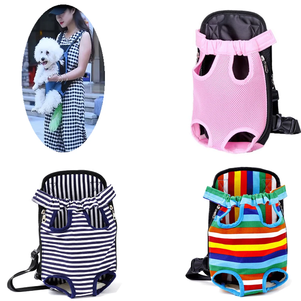 Mochila portátil de malla para transportar perros pequeños, bolso de hombro frontal para cachorros y gatos, con asa de hombro, para viajes al aire libre