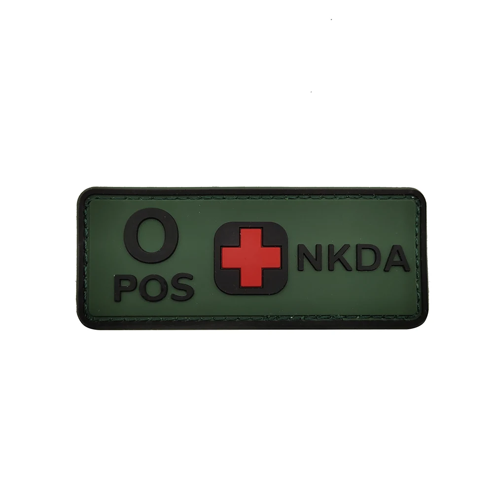Parche de PVC tipo sangre, brazalete militar para insignia, gorra, mochila, accesorio que brilla en la oscuridad, parches decorativos tácticos NKDA - imagen 3