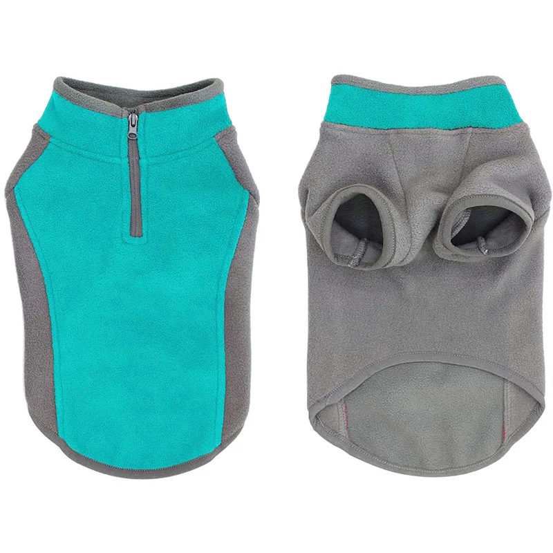 Un chaleco de perro azul y gris un chaleco