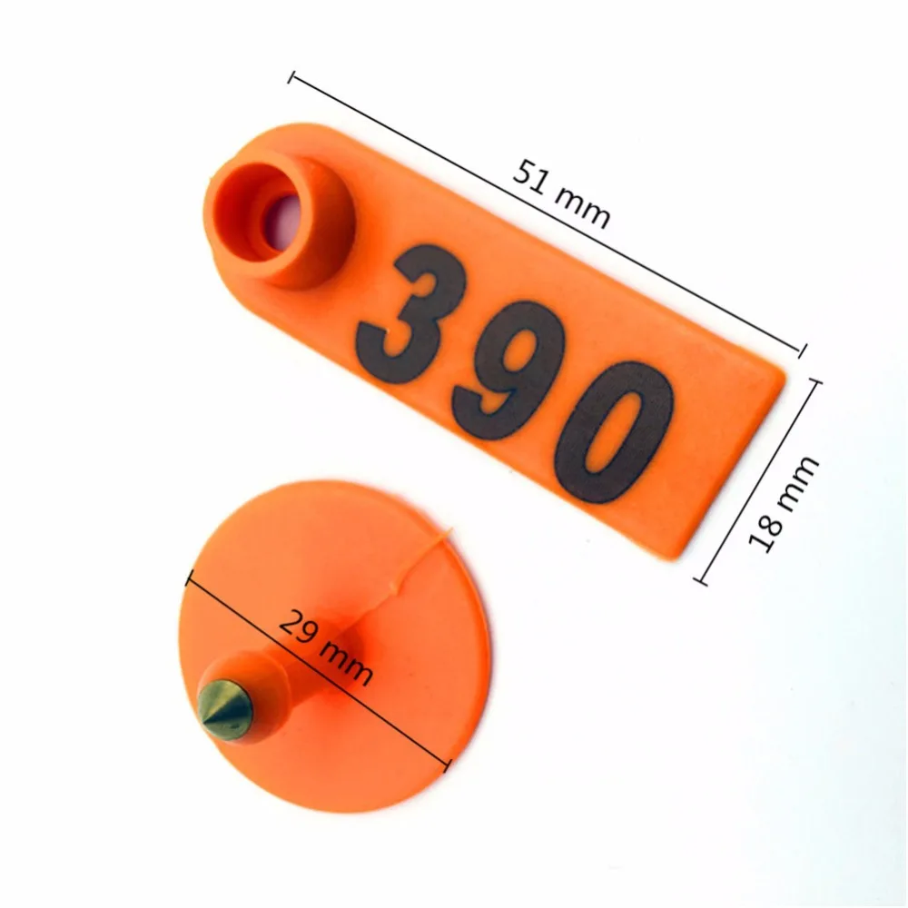 No. 1-500 etiqueta de oreja de oveja signos con la palabra oreja escritura láser pendientes de cabeza de cobre tarjeta de identificación de animales de granja envío gratis - imagen 2