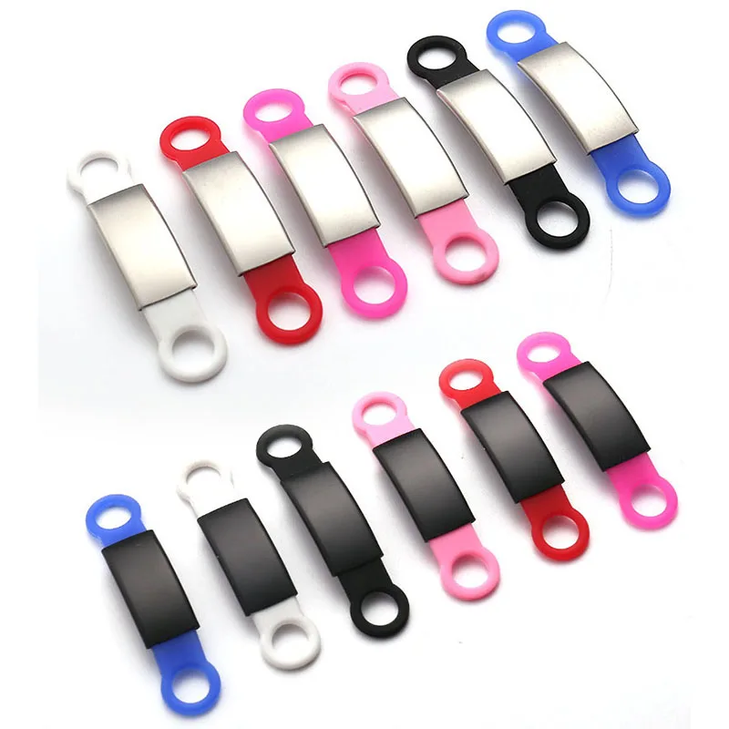 Etiqueta de perro mascota Etiqueta de identificación de acero inoxidable de silicona Placa de identificación de contacto Anti-pérdida Grabado gratuito Perros personalizados Collar de gatos Accesorio S,L - imagen 3