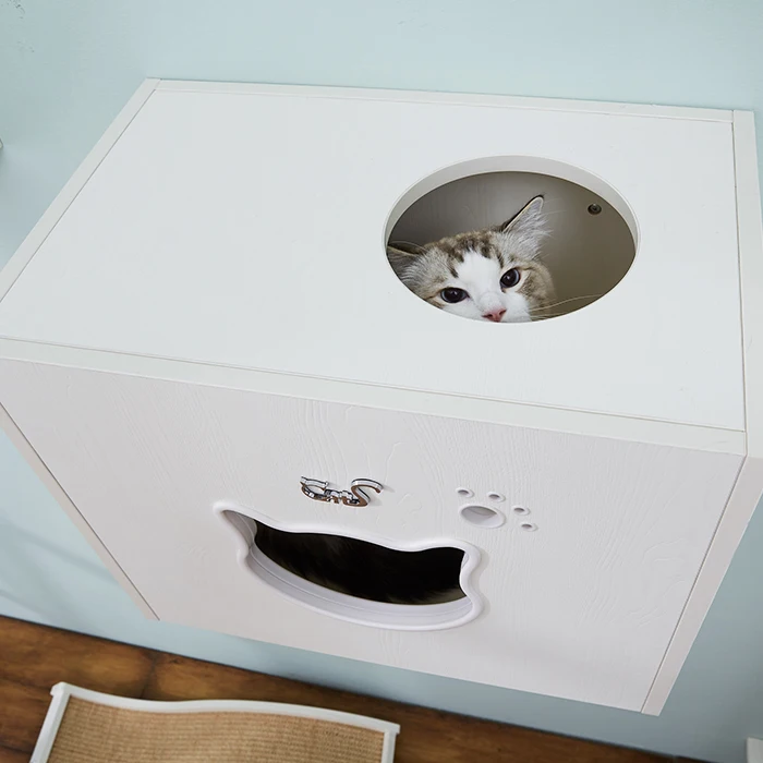 Muebles de madera para gatos montados en la pared, arena para gatos, suministros para gatos, juguete estable para gatos - imagen 3