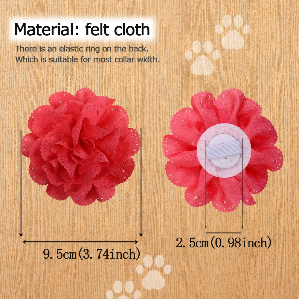 Pajarita para quitar perro, 100 unidades, Collar de flor grande para perro, pajarita deslizante para perro, accesorios para Collar, pajaritas grandes para perro, productos de aseo para mascotas - imagen 5