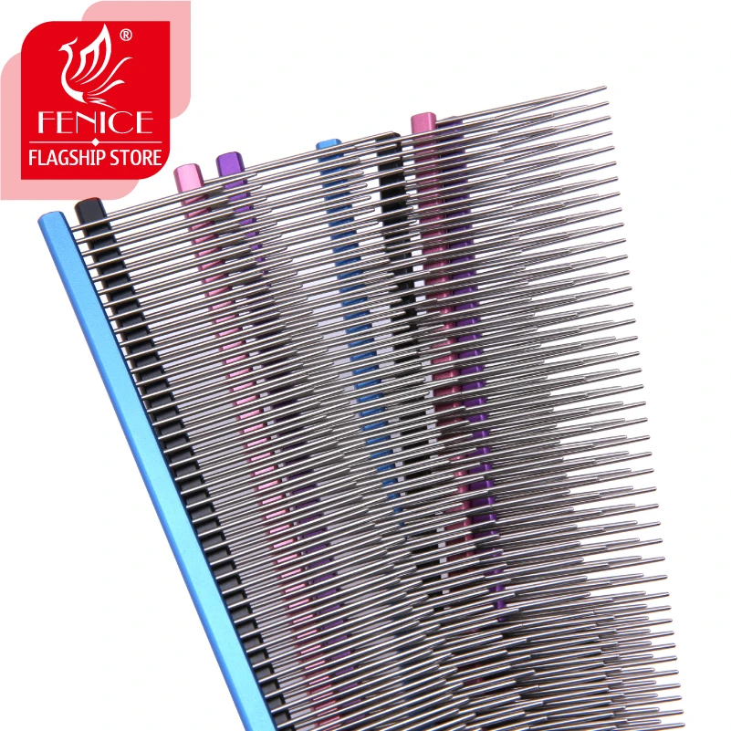 Peine de Metal Fenice para perros, peine de acero inoxidable para perros y gatos, cepillo para el pelo, peine para pulgas, accesorios para mascotas, aseo para mascotas