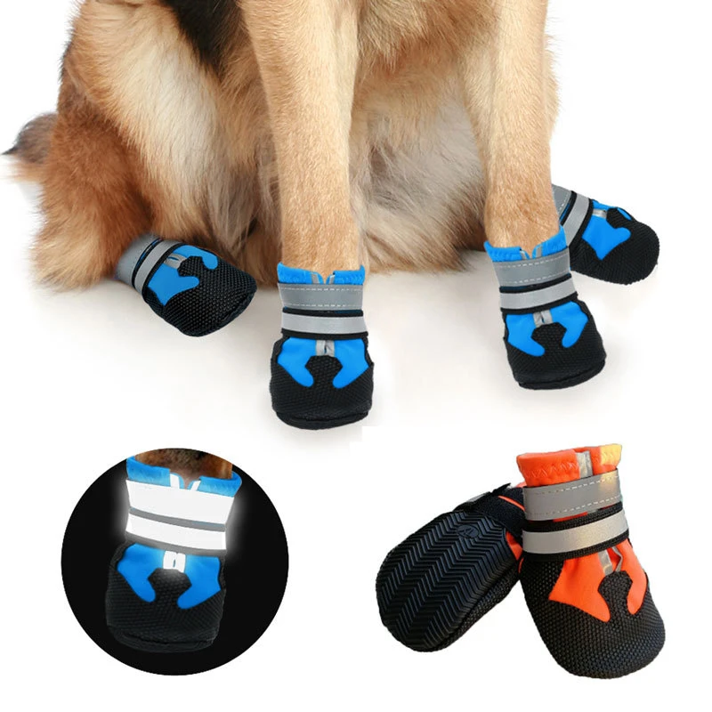 Benepaw, botas de invierno a la moda para perros, zapatos impermeables reflectantes suaves y duraderos, suela de goma antideslizante para perros para la nieve - imagen 2