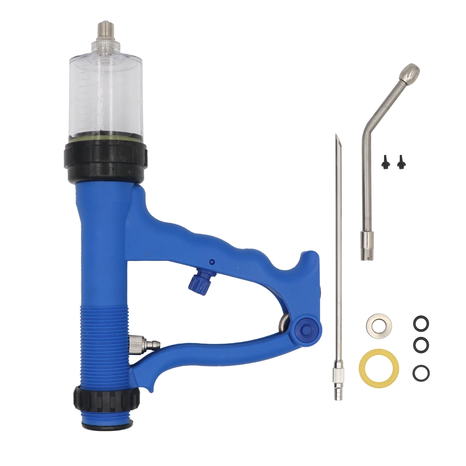 Pistola de alimentación de animales veterinaria, inyector de ganado de 10/20/30/50ml, pistolas de taladro para ganado, jeringa continua, infusión de inyección de vacunas - imagen 3