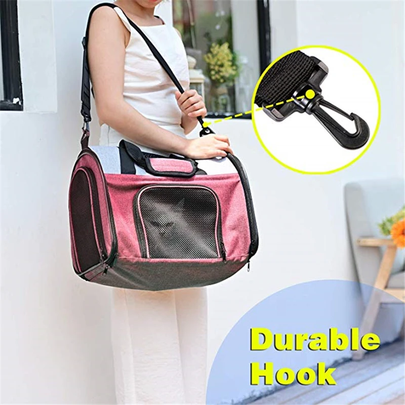 Mochila tipo mensajero para transportar perros y gatos, bolsa de viaje transpirable y cómoda, con costuras en contraste, para perros pequeños y gatitos, Chihuah - imagen 5