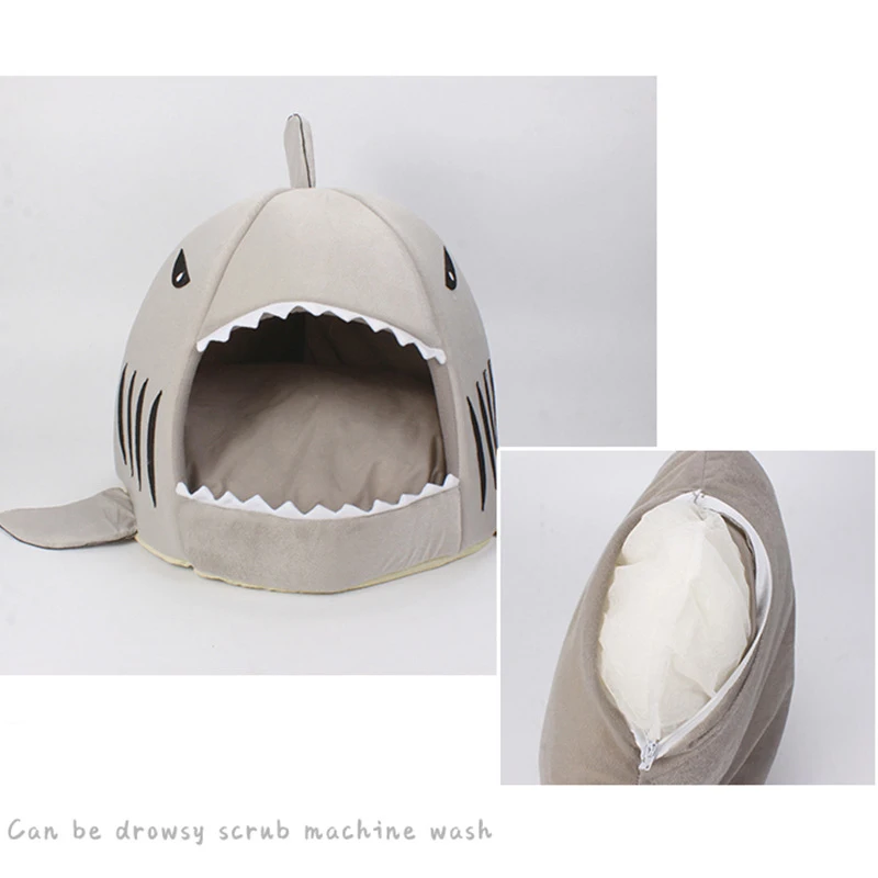 Casa para mascotas, cama para perros, cueva suave para gatos, producto para interiores, camas para perros pequeños, lujo, calmante, plegable - imagen 3