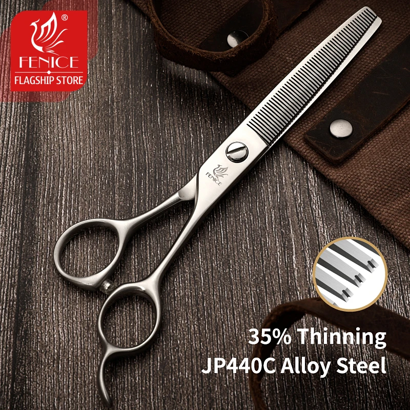 Cortadora de pelo profesional para perros Fenice Master Series, tijeras de aseo para perros y mascotas de 6,5 pulgadas, tijeras de adelgazamiento, tasa de adelgazamiento del 35% - imagen 2