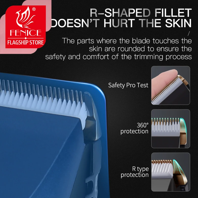 Fenice-cortapelos eléctrico para mascotas, Kit de aseo profesional recargable, recortadora de pelo para gatos y perros, juego de afeitadora, corte de pelo de animales - imagen 4