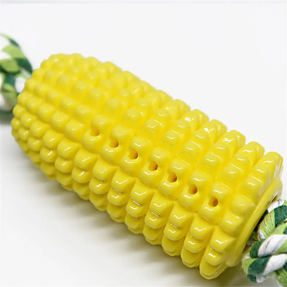 Juguete interactivo de TPR para mascotas, cuerda de algodón resistente a las mordeduras, mordedor Molar, entrenamiento de cachorros, IQ, eliminación de sarro, limpieza de dientes, juguetes en forma de maíz - imagen 5