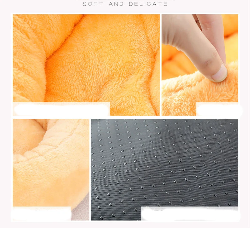Cama redonda de piel sintética para mascotas, sofá suave para perro pequeño, cama de Donut para gato, cojín de calentamiento interior, perrera, estera para cachorro - imagen 4
