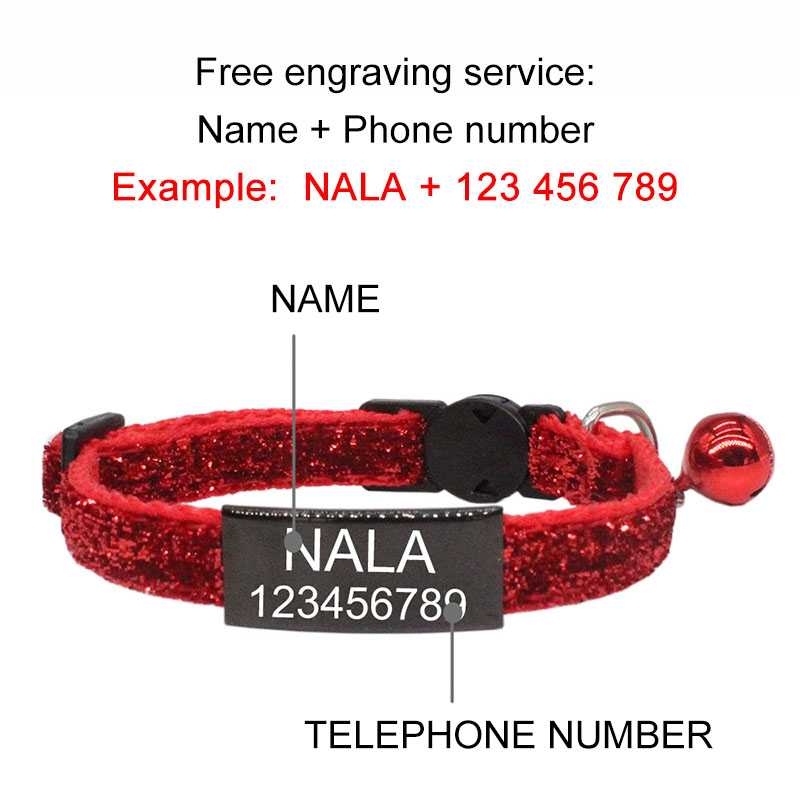 Guía de medidas del collar ajustable para gatos - tabla de tallas