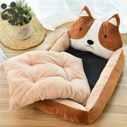 Cama para perro antihestrés felpa suave forma animal
