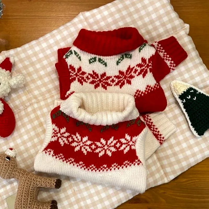 Suéter navideño para perros y gatos, ropa bonita de invierno para cachorros pequeños y medianos, abrigos cálidos para Chihuahua, traje de Año Nuevo - imagen 5