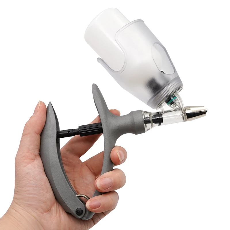 Jeringa veterinaria automática continua ajustable con botella, inyección de animales, vacuna para ganado, cerdo, ganado, oveja, 1 ml, 2 ml, 5ml - imagen 2