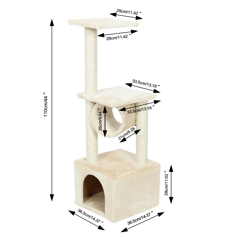 Árbol de escalada con escalera de salto para gato, rascador de madera para mascotas, marco de escalada, muebles, poste de rascado, H145 CM - imagen 2