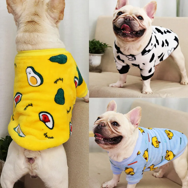 Ropa de invierno con estampado de leopardo para perros pequeños, sudaderas con capucha de franela cálida para Bulldog Francés, gatito, traje de fiesta, sudaderas para cachorros