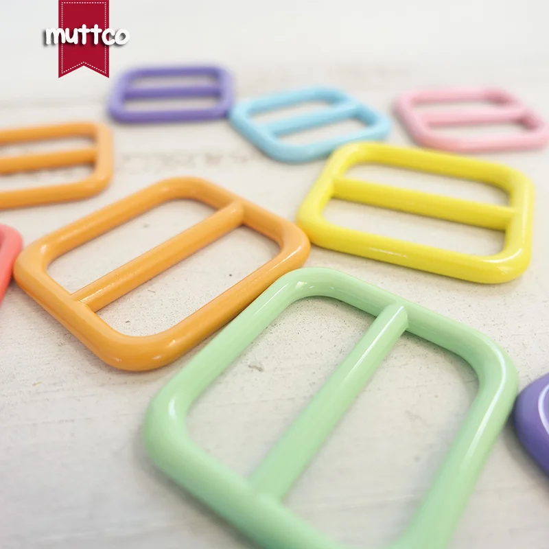 10 unids/lote de hebilla ajustable colorida de Metal para correas de 20mm y 25mm, piezas de correa de perro DIY de alta calidad en 7 colores - imagen 5