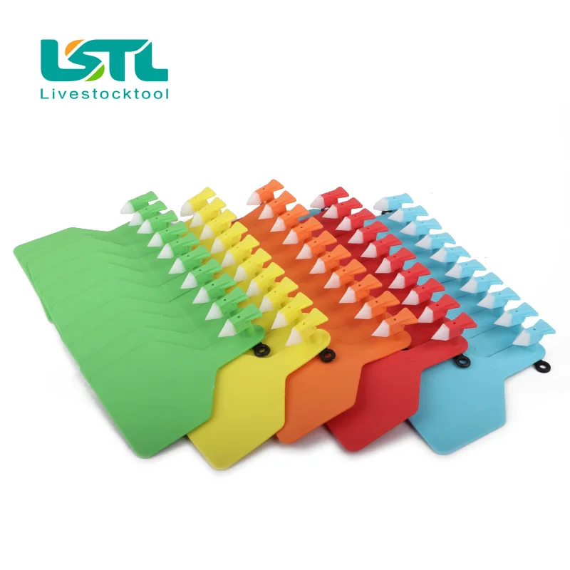 Etiquetas para la oreja de ganado de vaca, 50 piezas, TPU, sin palabras, aplicador, pendientes de TPU, alicates para tarjetas de identificación de animales de granja - imagen 2