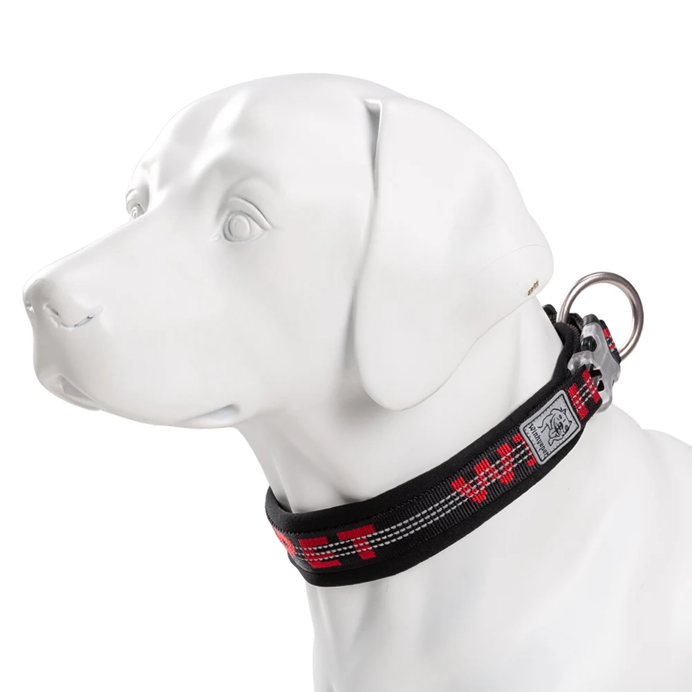 TRUELOVE Collar para mascotas, el mejor Collar para perros reflectante acolchado de neopreno 3M para perros grandes, medianos y pequeños, función de etiqueta de seguimiento de perros adicional YC1854 - imagen 2