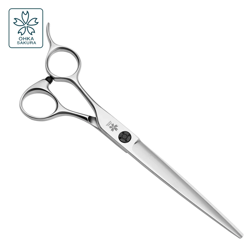Tijeras de cuidado de mascotas 7,0 para zurdos con hoja VG10, cizalla directa importada japonesa, 7 cortes abiertos de belleza para mascotas integrales - imagen 2